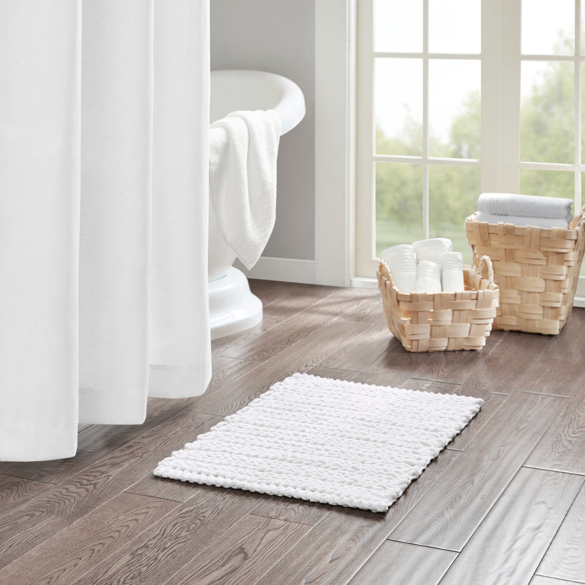 Madison Park 100% Cotton Chenille Chain Stitch Rug