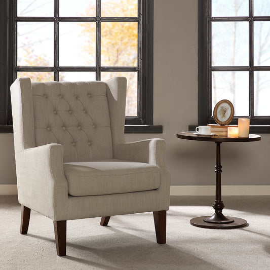 Madison Park Button Tufted Wing Chair