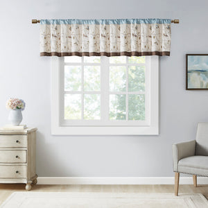 Serene Embroidered Window Valance