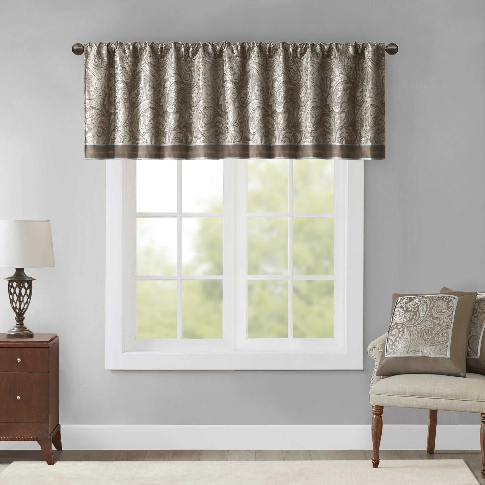 Madison Park Jacquard Window Valance