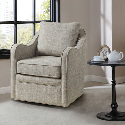 Madison Park Wide Seat Swivel Arm Chair