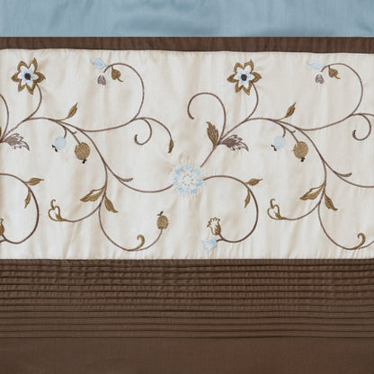 Madison Park Embroidered Window Valance