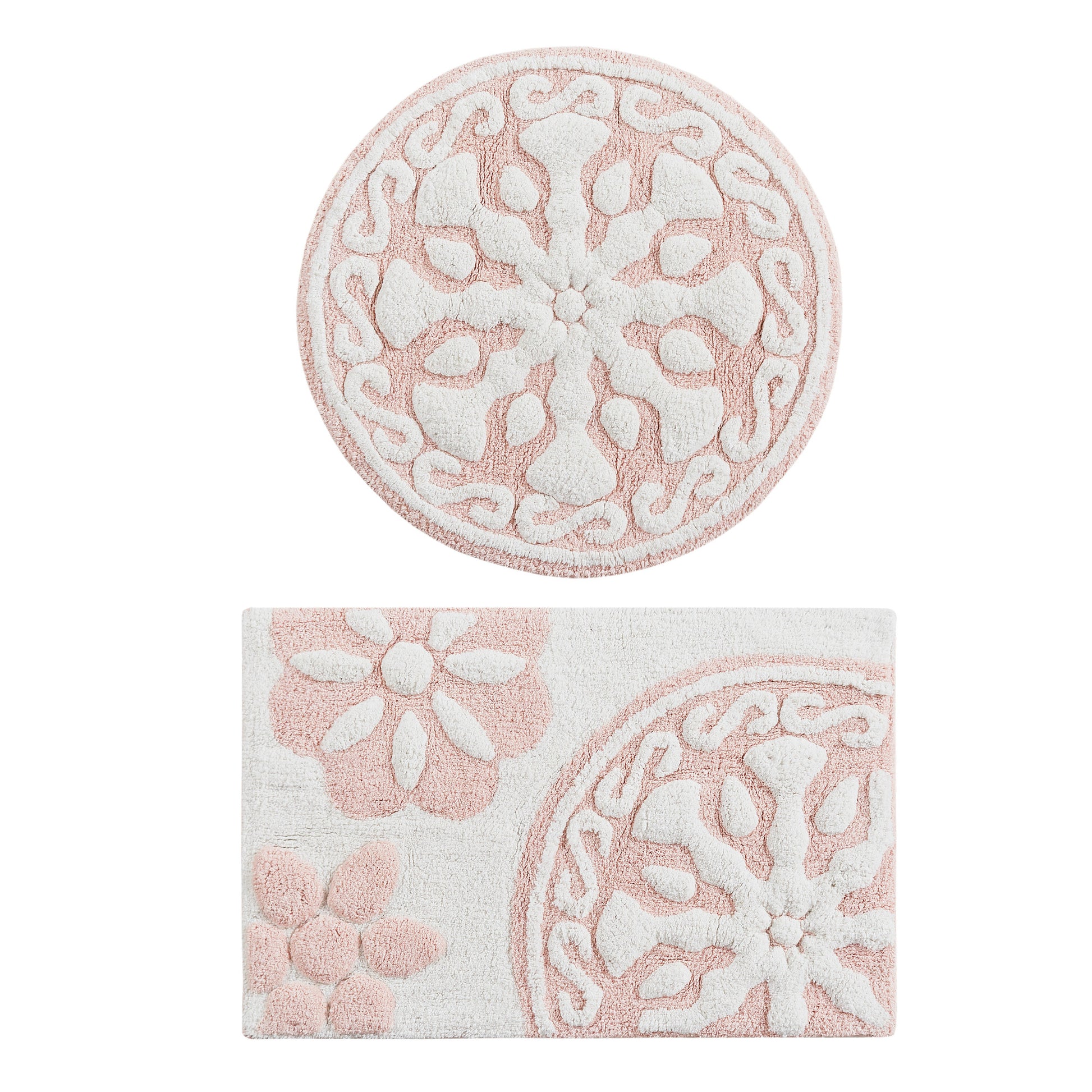 Madison Park Medallion Cotton Tufted Bath Rug