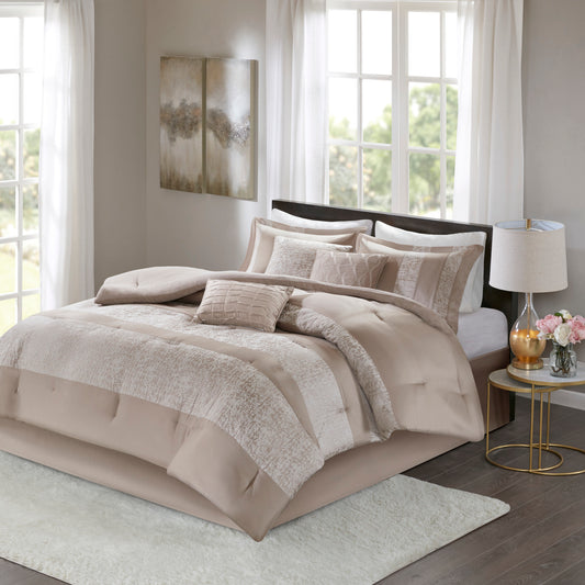 Madison Park 7 Piece Chenille Jacquard Comforter Set