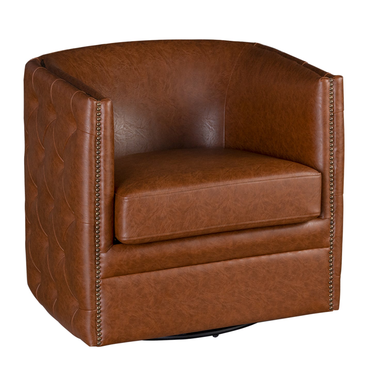 Madison Park Tufted Barrel Swivel Chair