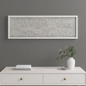 Laurel Branches Laser Cut Tree Framed Panel Wall Decor