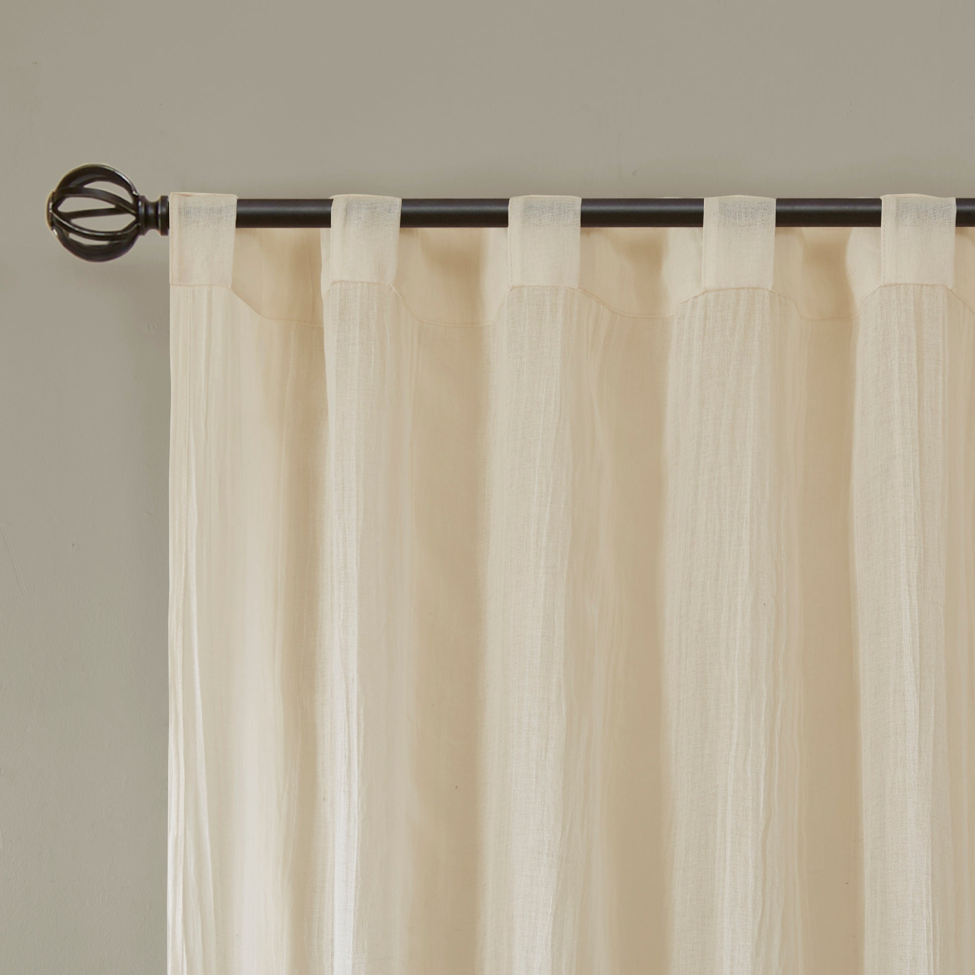 Madison Park Solid Crushed Curtain Panel Pair
