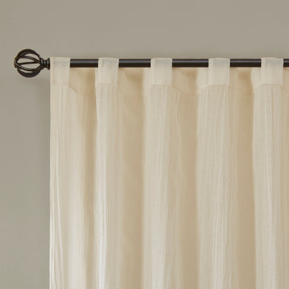 Madison Park Solid Crushed Curtain Panel Pair