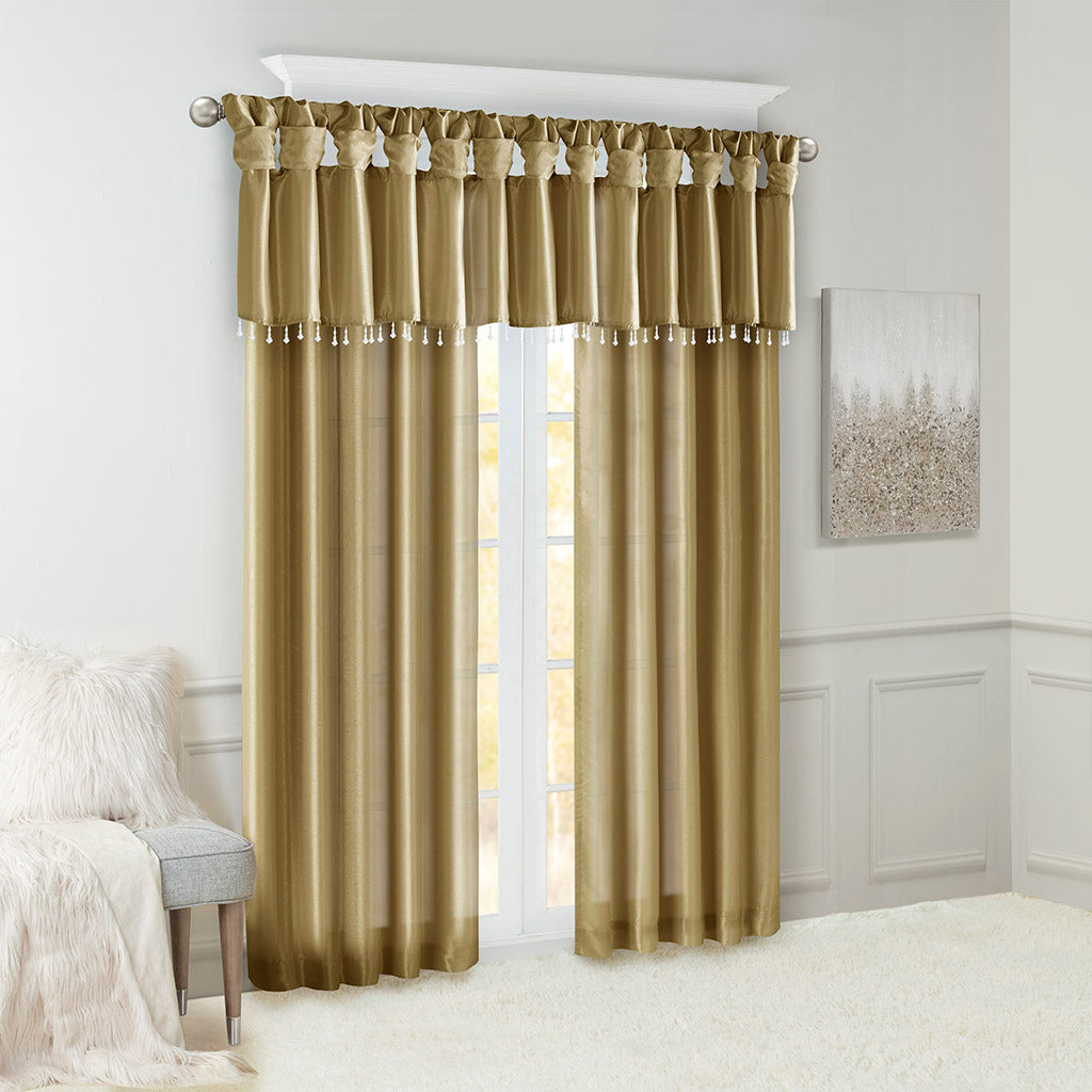 Madison Park Twist Tab Lined Window Curtain Panel