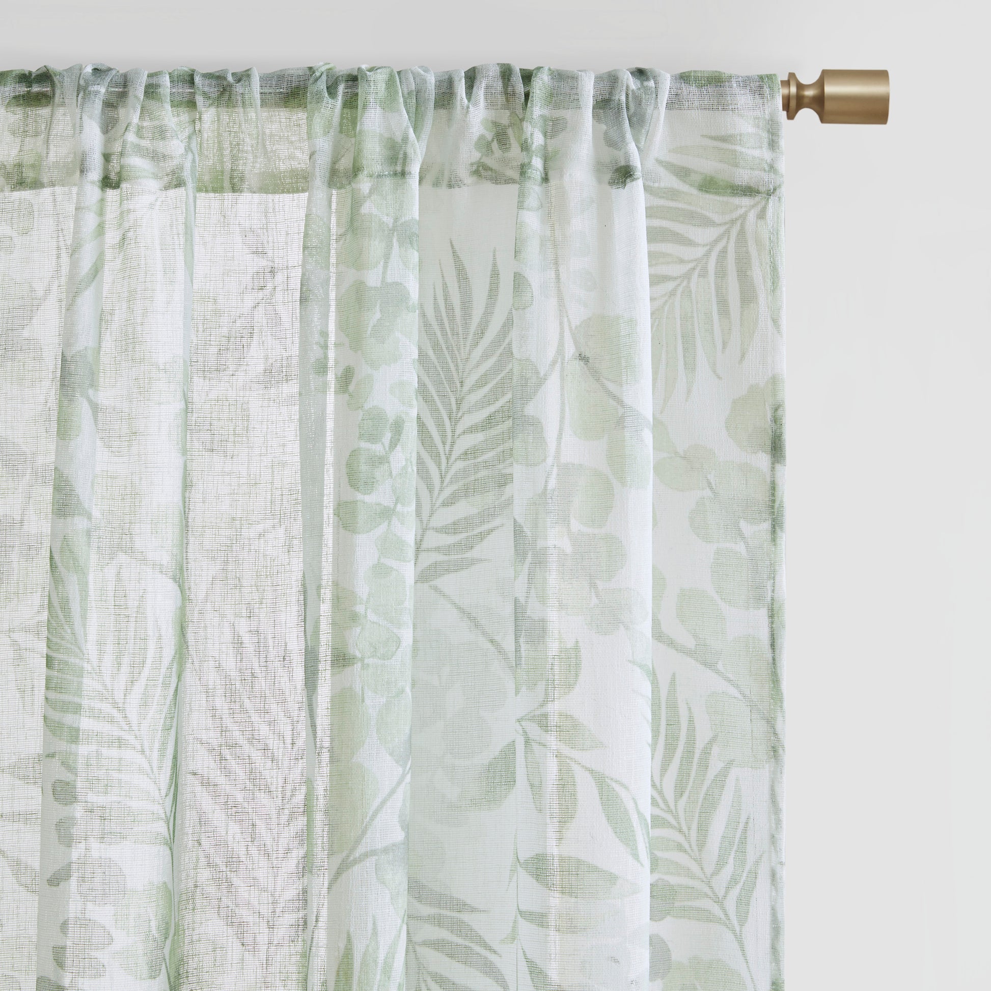 Madison Park Botanical Printed Texture Sheer Window Pair