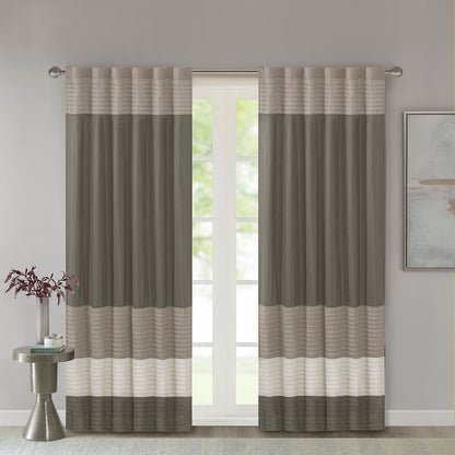 Madison Park Polyoni Pintuck Curtain Panel