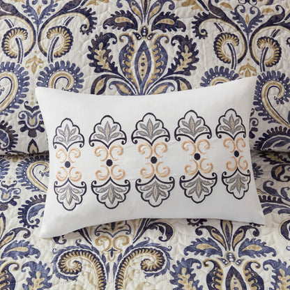 Madison Park 6 Piece Reversible Quilt Set with Throw Pillows
