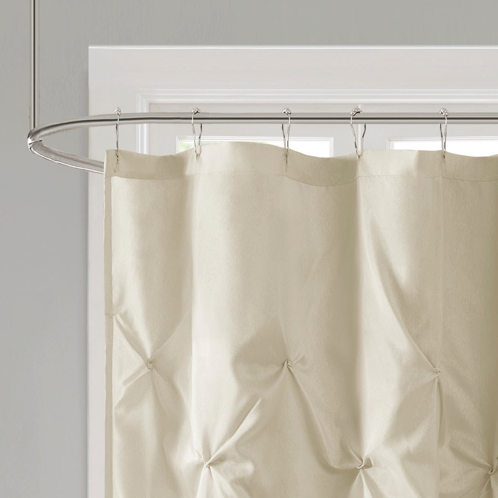 Madison Park Tufted Semi-Sheer Shower Curtain