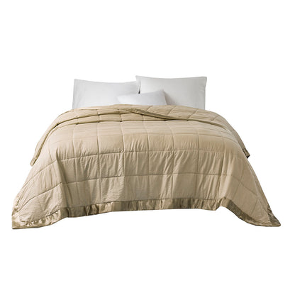 Madison Park Oversized Down Alternative Blanket with Satin Trim