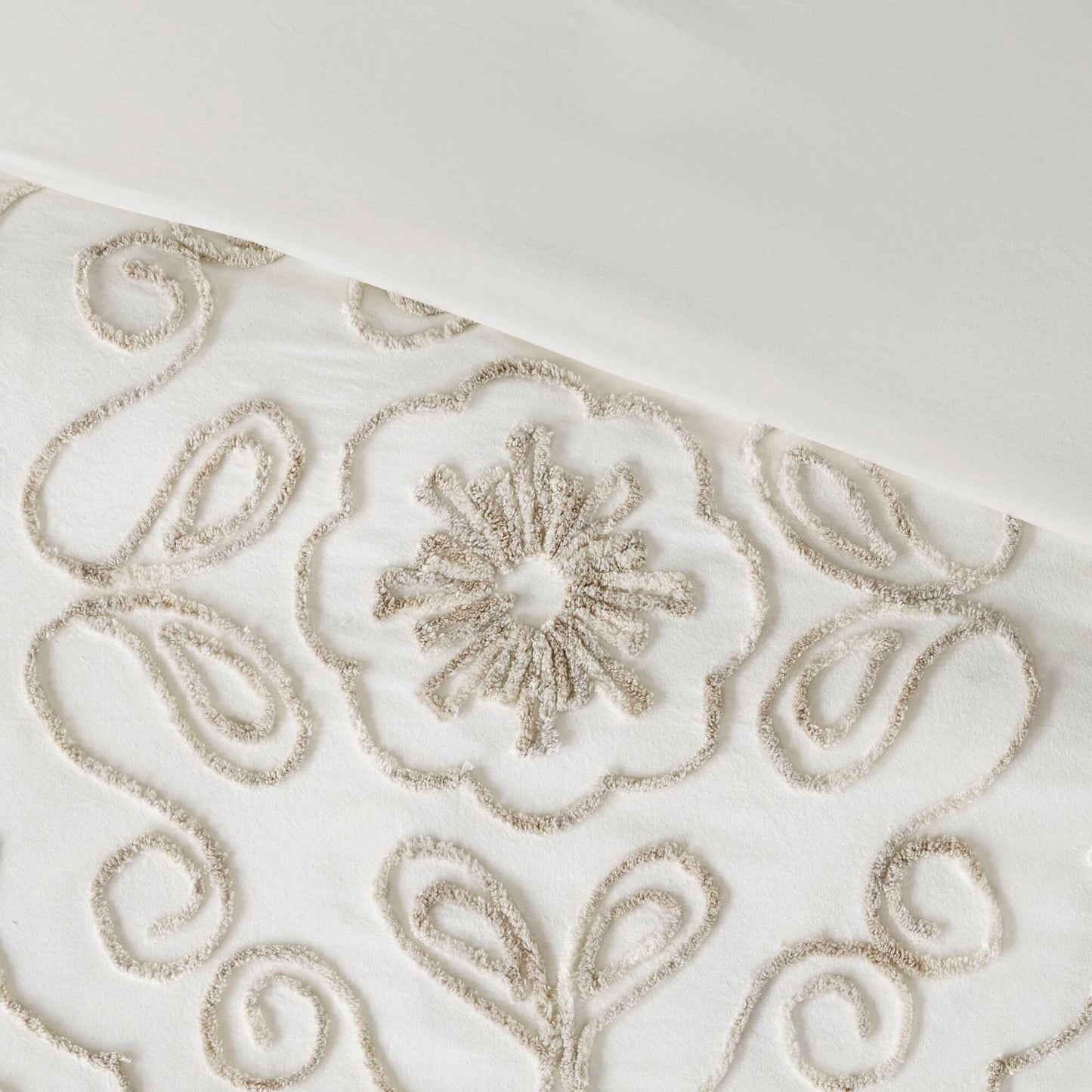 Madison Park 3 Piece Tufted Cotton Chenille  Coverlet Set