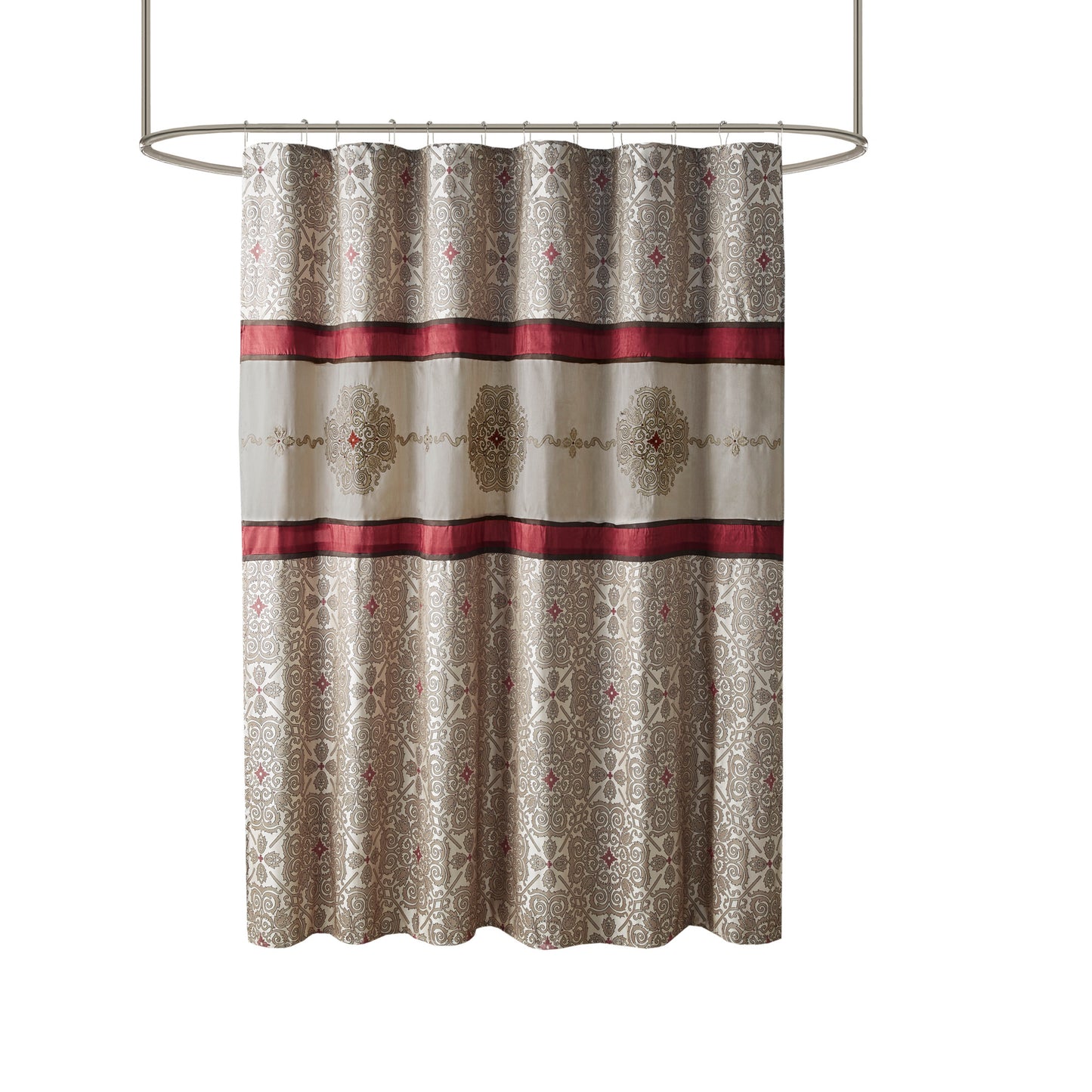 Madison Park Embroidered Shower Curtain