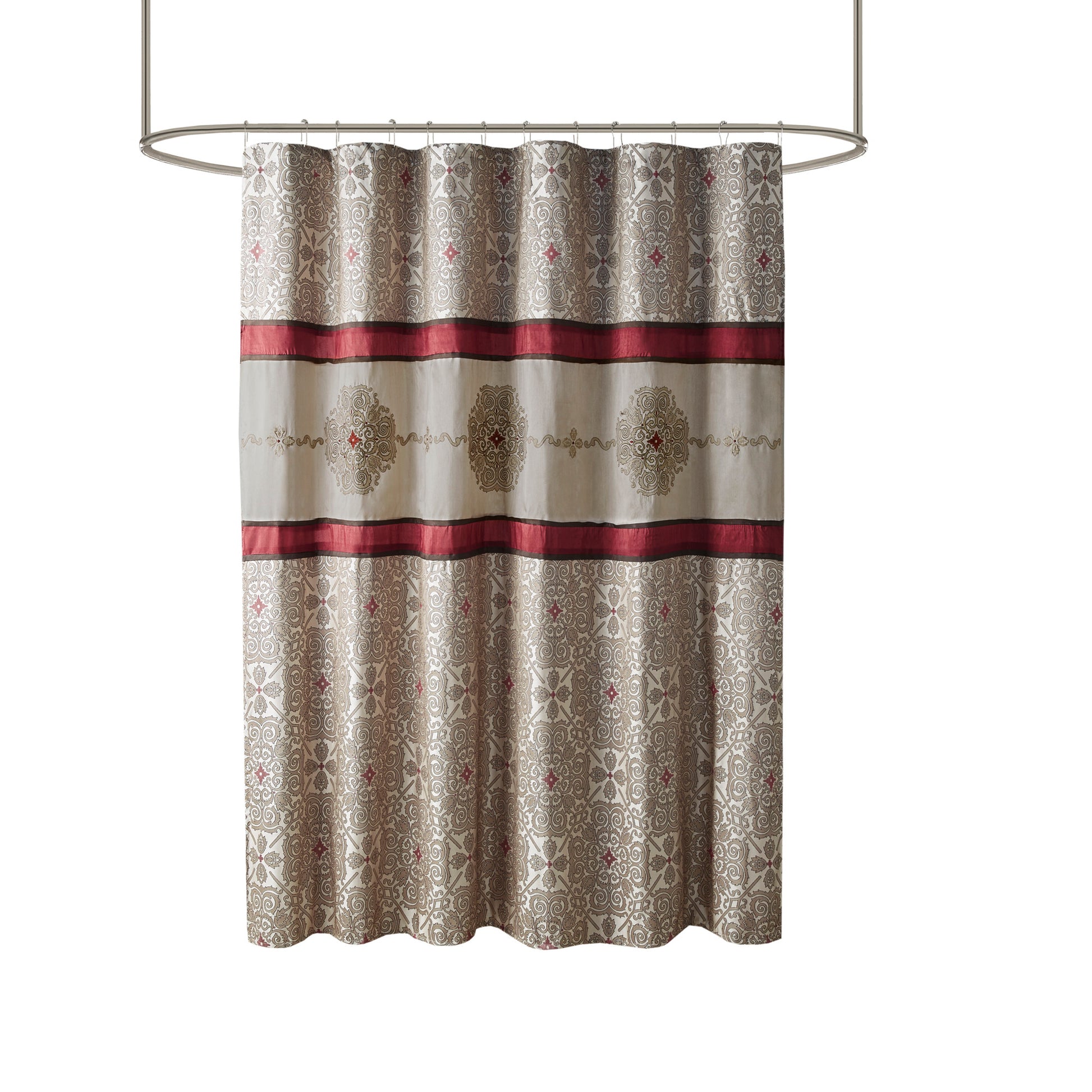 Madison Park Embroidered Shower Curtain