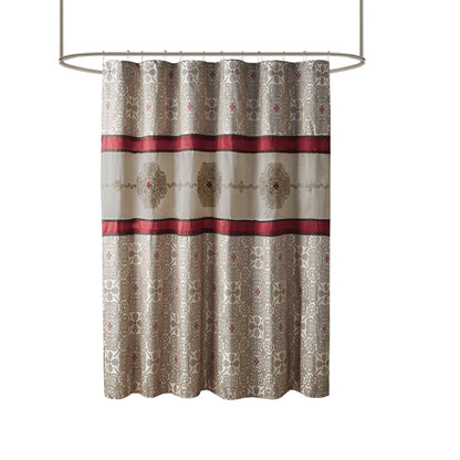 Madison Park Embroidered Shower Curtain