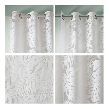Madison Park Palm Leaf Burnout Window Sheer