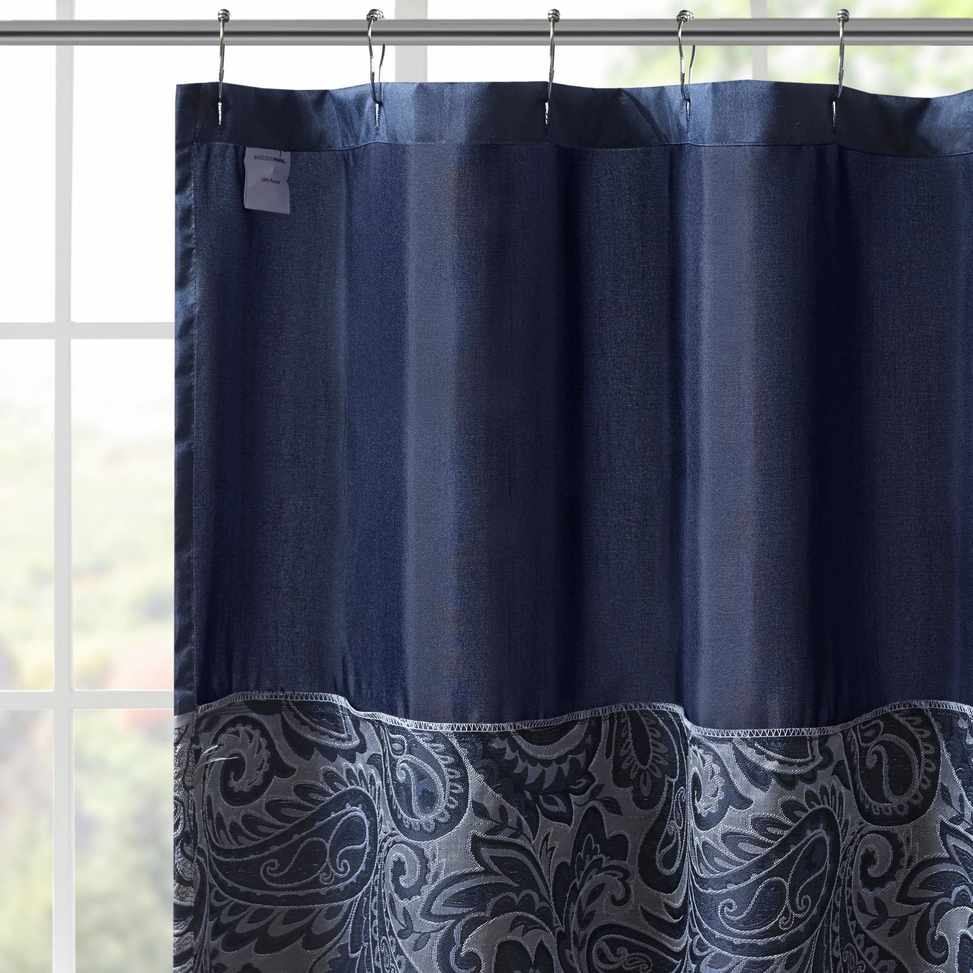 Madison Park Jacquard Shower Curtain