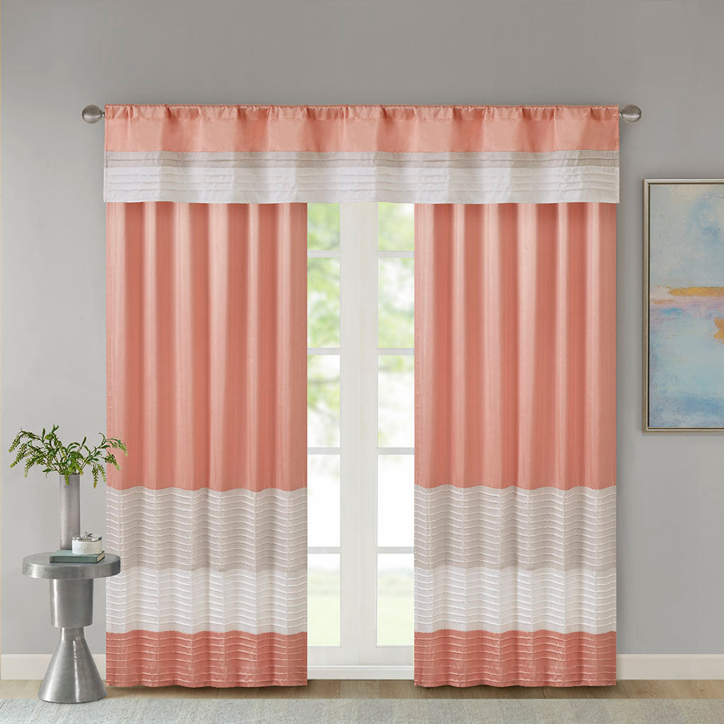 Madison Park Polyoni Pintuck Curtain Panel