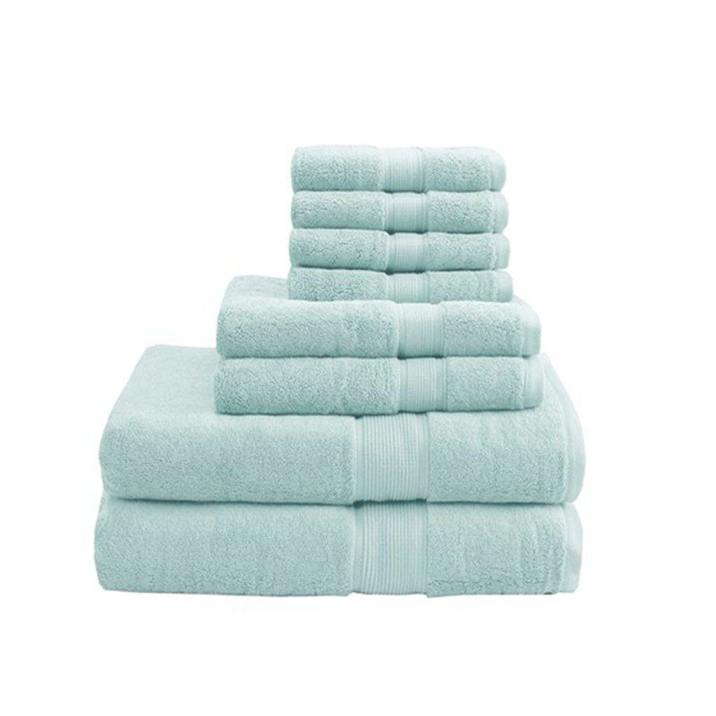 Madison Park Signature 100% Cotton 8 Piece Antimicrobial Towel Set