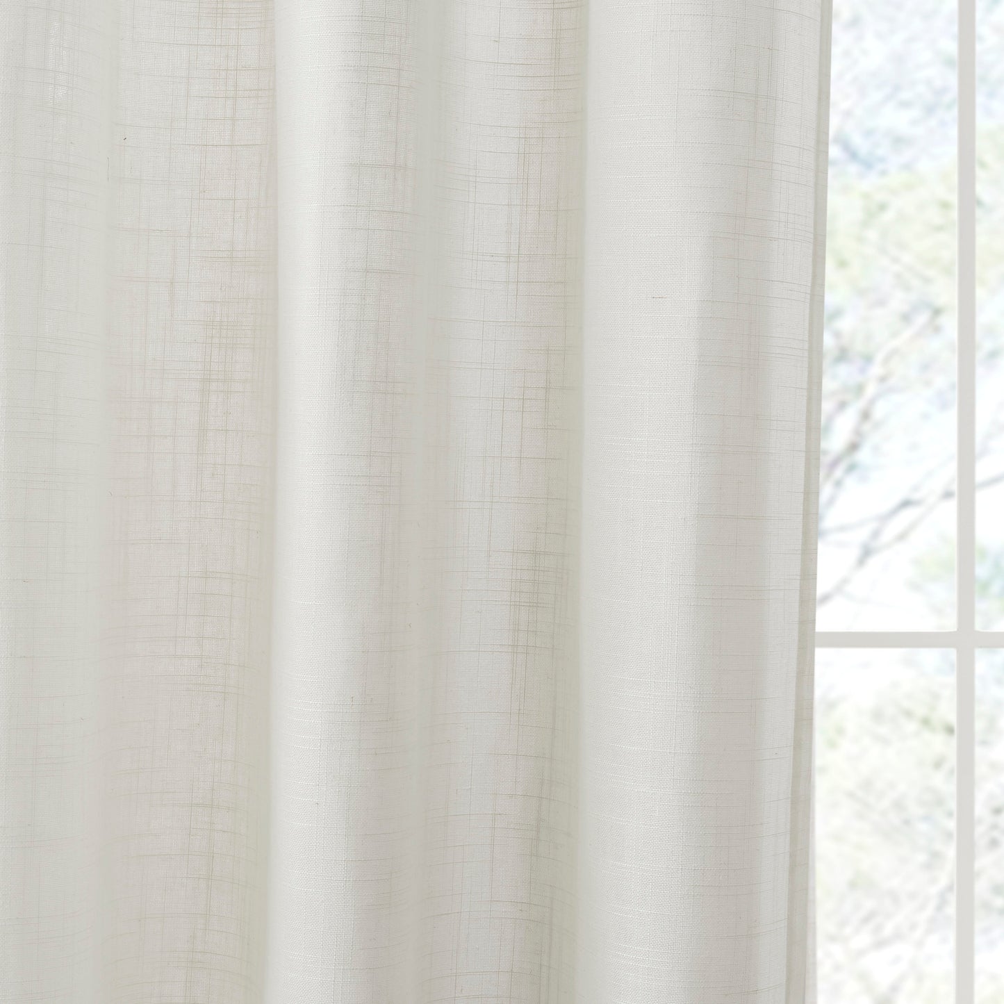 Madison Park Linen Blend Light Filtering Curtain Panel Pair