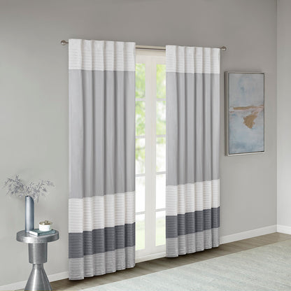 Madison Park Polyoni Pintuck Curtain Panel