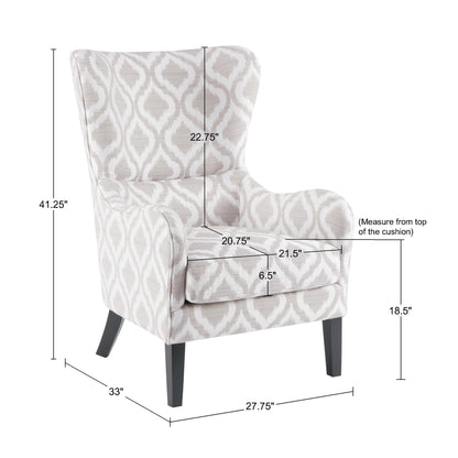 Madison Park Swoop Wing Chair