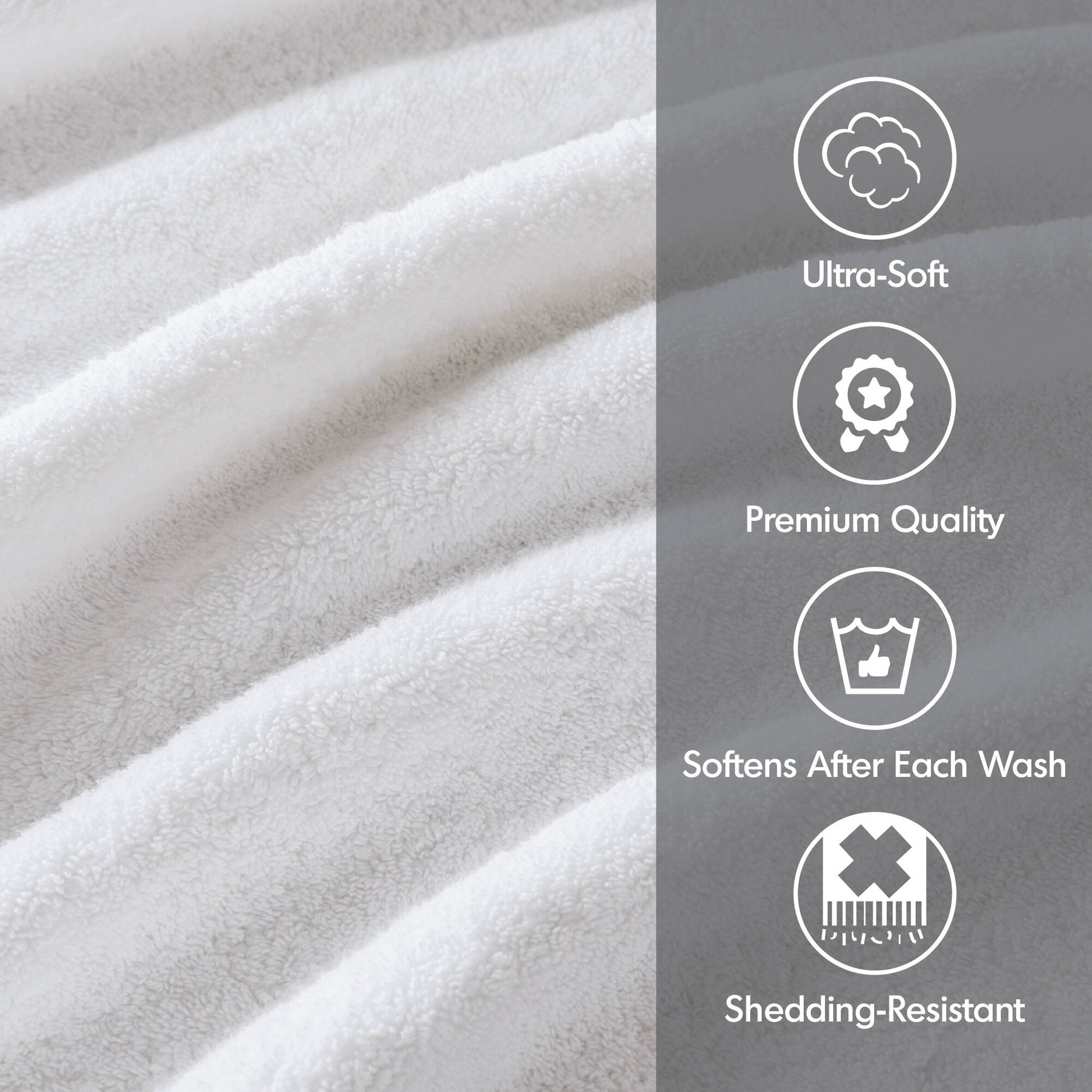 Madison Park Signature 800GSM Ultra-Soft 100% Cotton Absorbent Towel Set