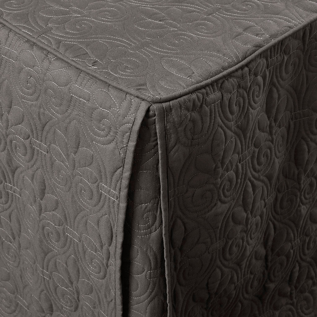 Madison Park 3 Piece Split Corner Pleated Quilted Bedspread