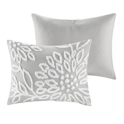 Madison Park 3 Piece Tufted Cotton Chenille Floral Duvet Cover Set