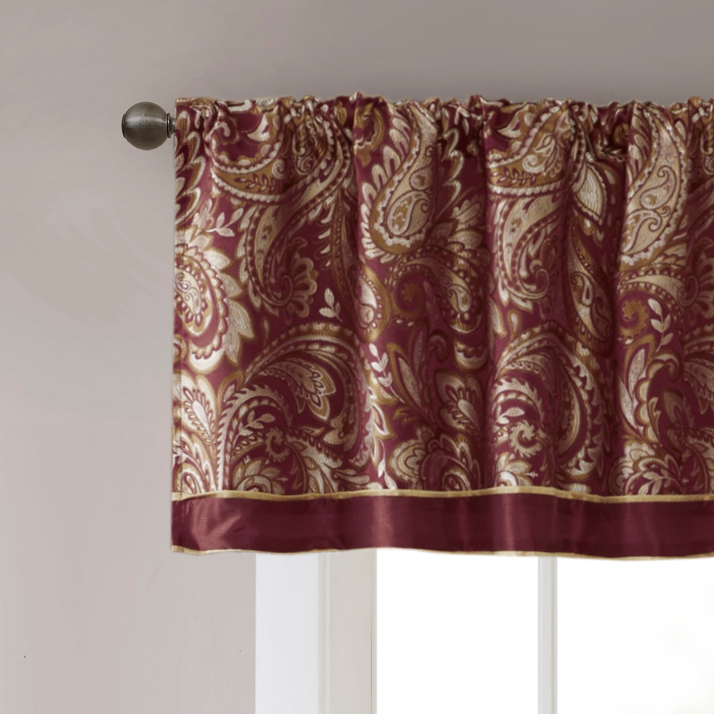 Madison Park Jacquard Window Valance
