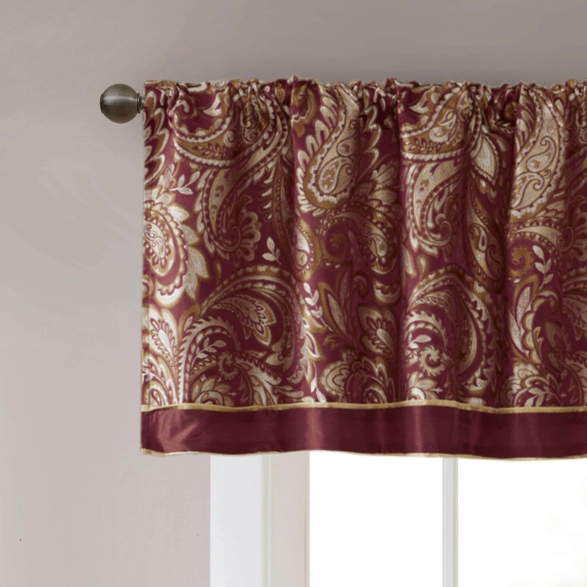 Madison Park Jacquard Window Valance