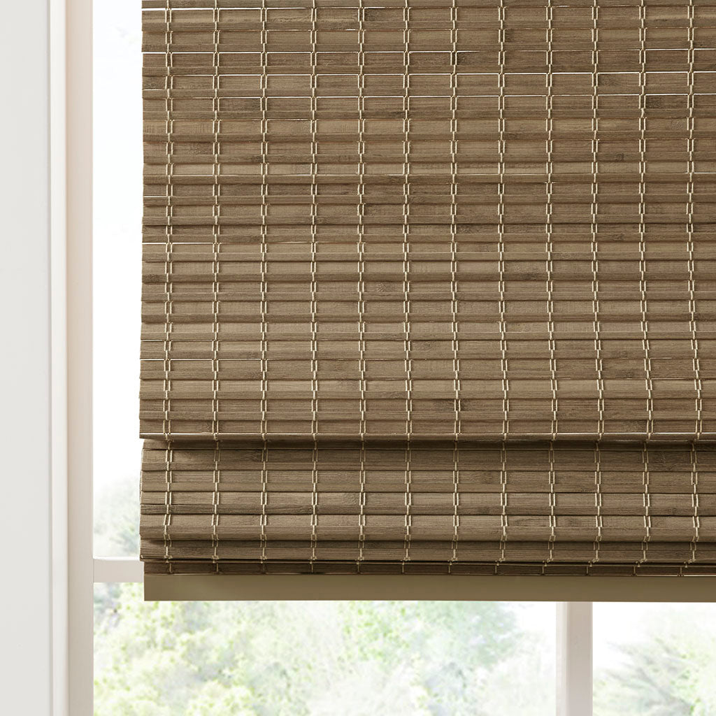 Madison Park Bamboo Light Filtering Roman Shade 64"L