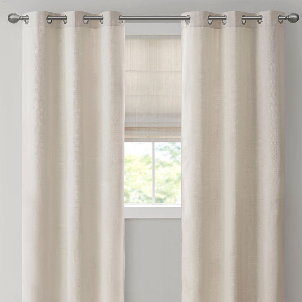 Madison Park Basketweave Room Darkening Curtain Panel Pair