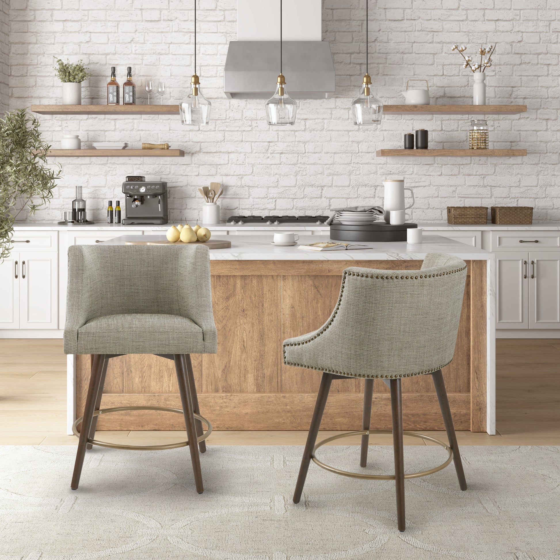 Madison Park Swivel Counter Stool