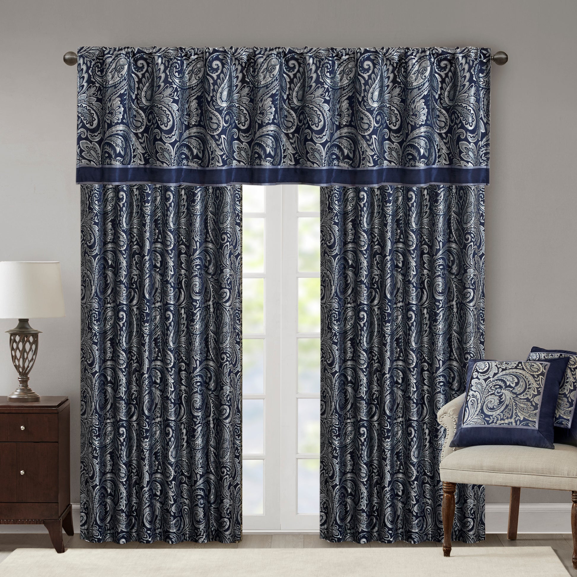Madison Park Jacquard Window Valance