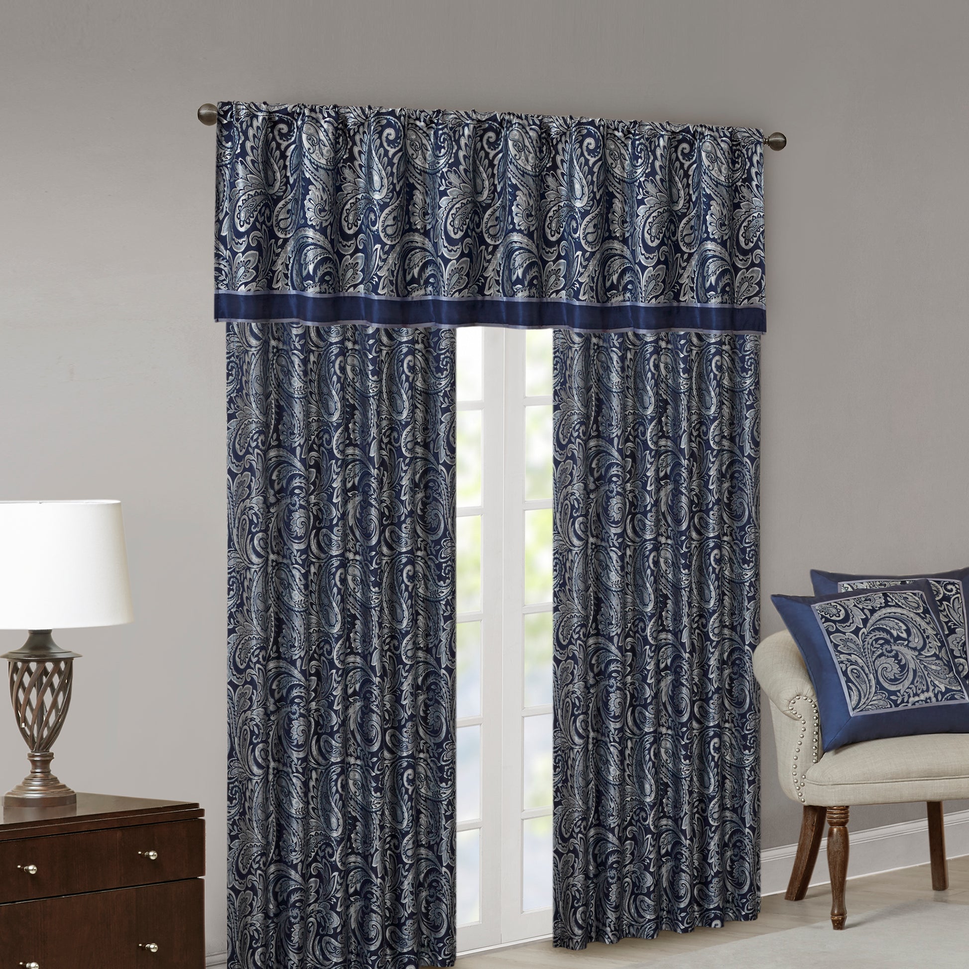 Madison Park Jacquard Window Valance