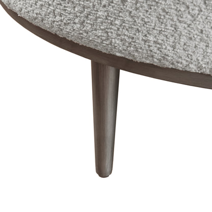 Madison Park Upholstered Round Cocktail Ottoman with Metal Base 34" Dia