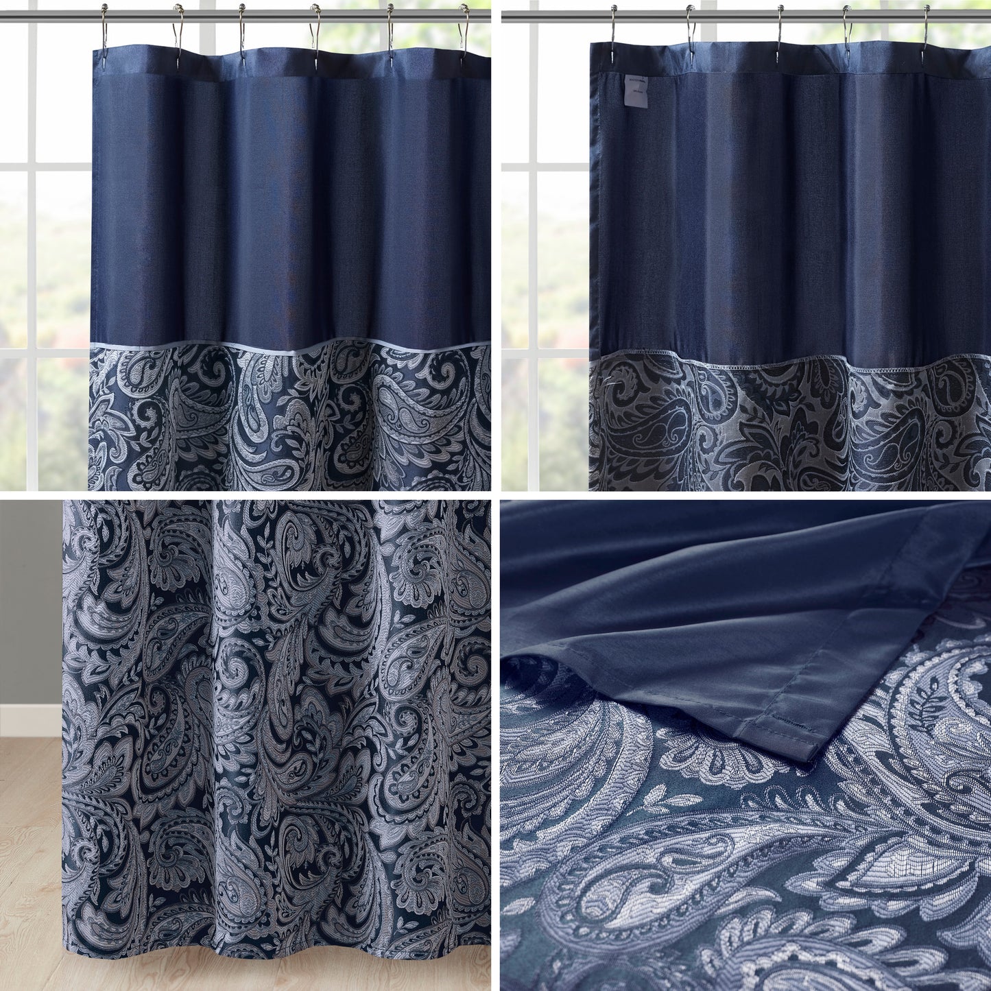 Madison Park Jacquard Shower Curtain