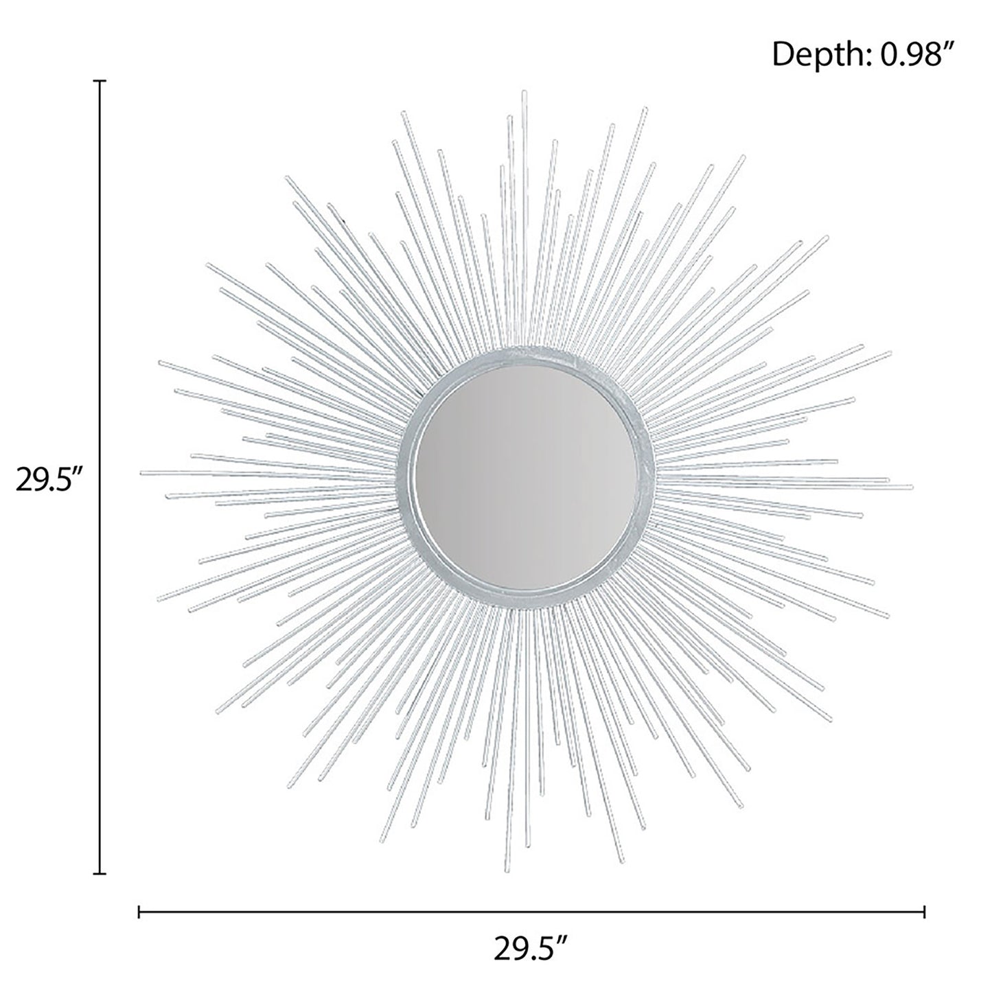 Madison Park Sunburst Wall Decor Mirror 29.5"D