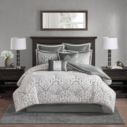 Madison Park 8 Piece Jacquard Comforter Set