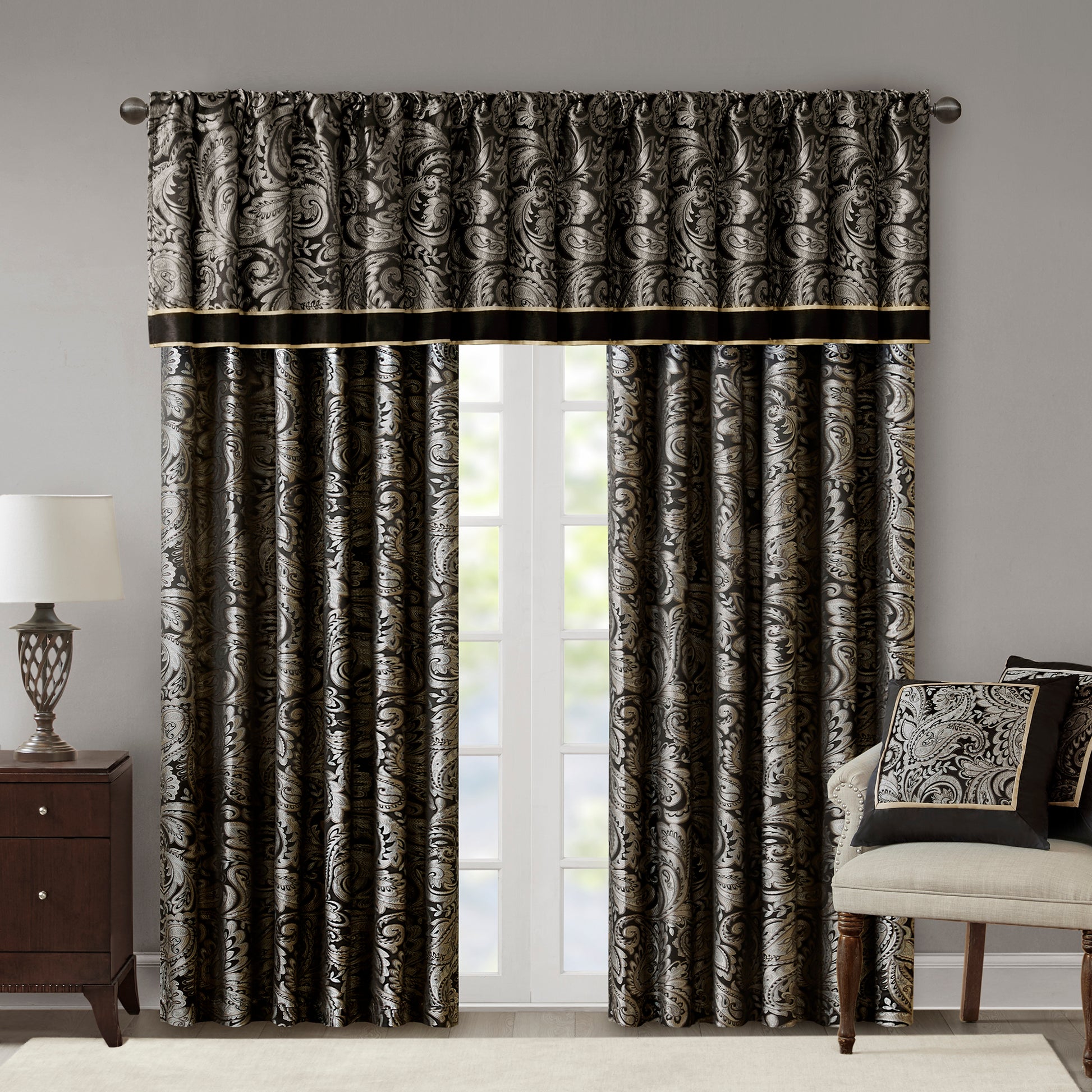 Madison Park Jacquard Window Valance