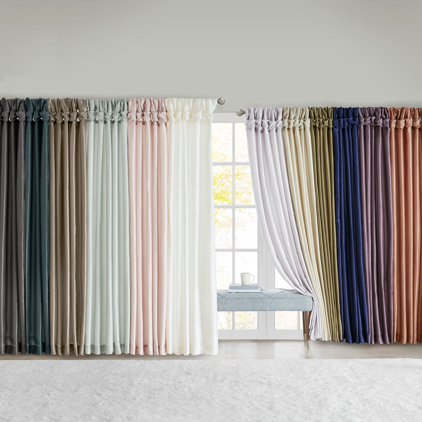 Madison Park Twist Tab Lined Window Curtain Panel