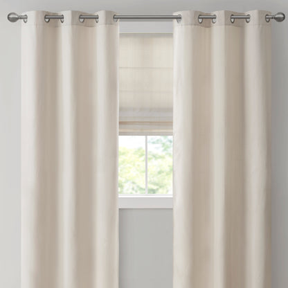 Madison Park Basketweave Room Darkening Cordless Roman Shade