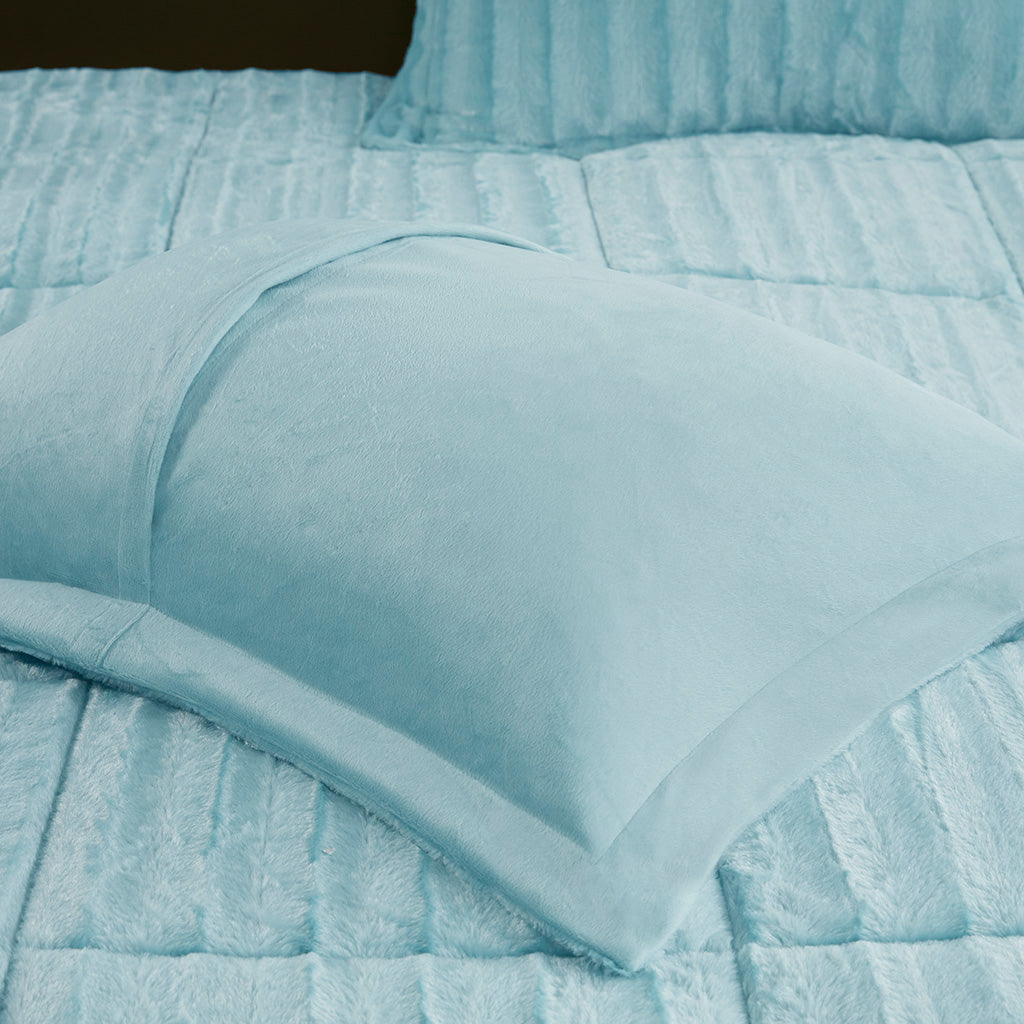 Madison Park Duke Faux Fur Reversible Comforter