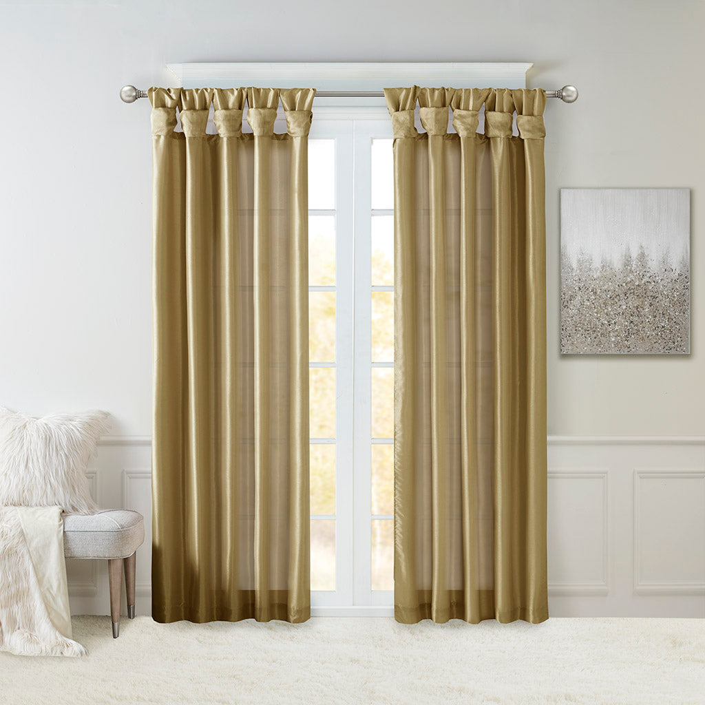 Madison Park Twist Tab Lined Window Curtain Panel