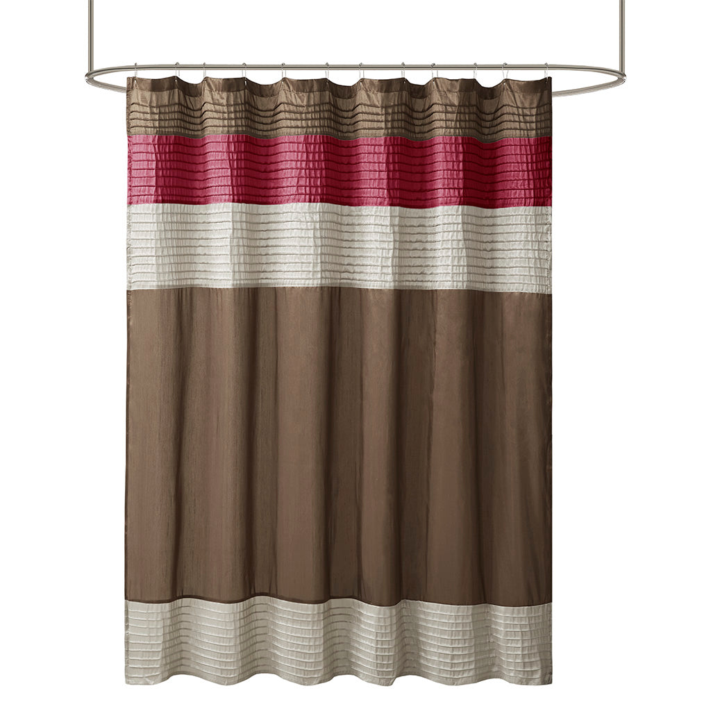 Madison Park Faux Silk Shower Curtain