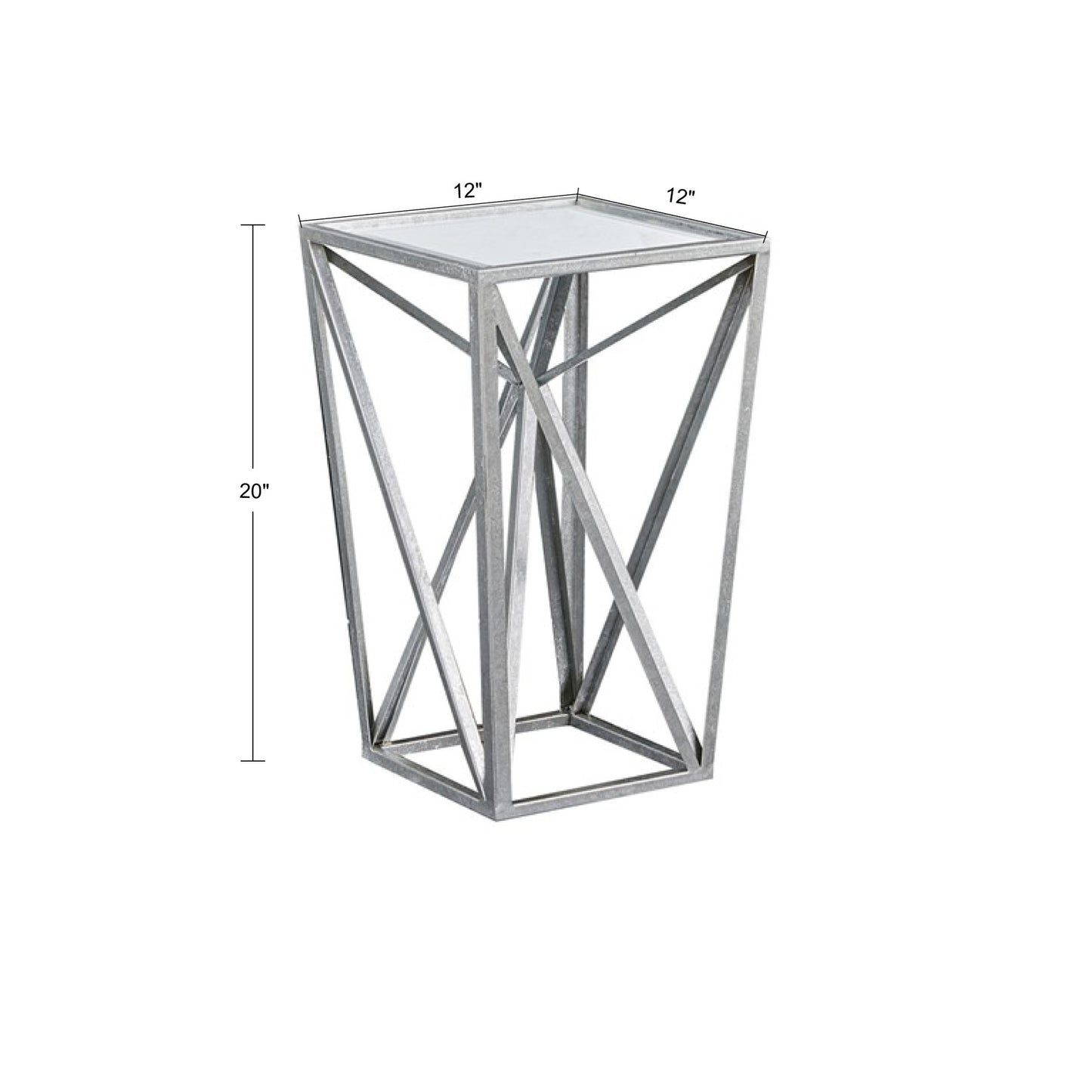 Madison Park Angular Mirror Accent Table